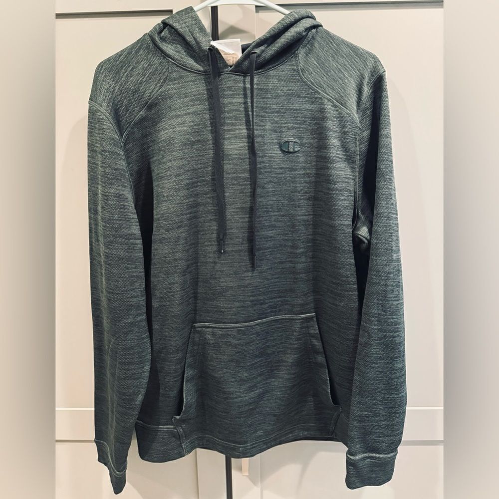 Champion hoodie. Olive green. Medium